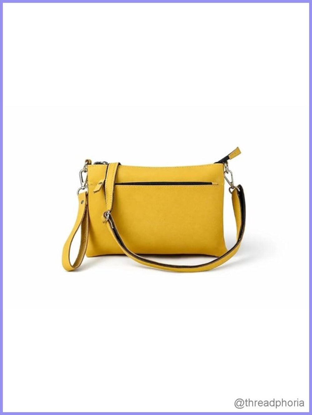 Women's Leather Crossbody Sling Bag with Detachable Strap
